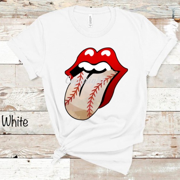 baseball tongue shirt